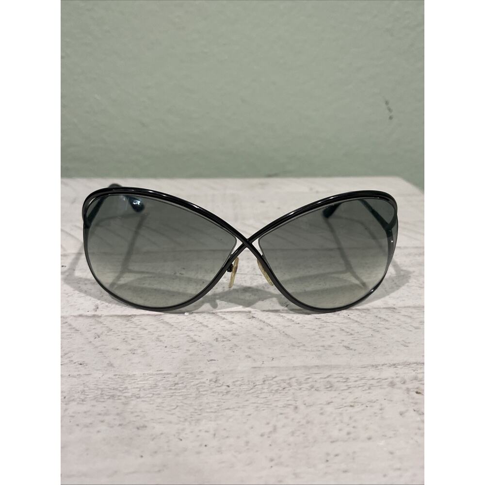 Tom Ford Miranda TF130 08B Oversized Black Metal Sunglasses Gradient UV400 - Picture 2 of 16